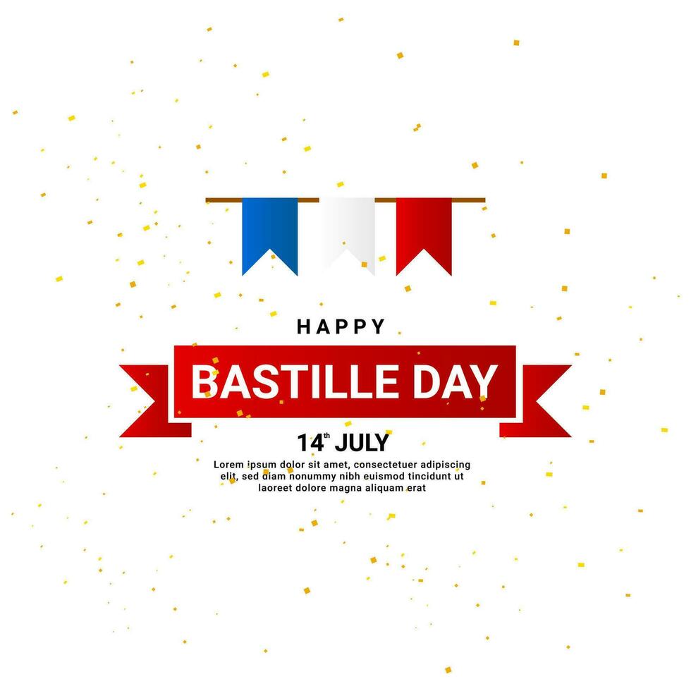 happy bastille day background, suitable for posters, backgrounds, stickers and others vector