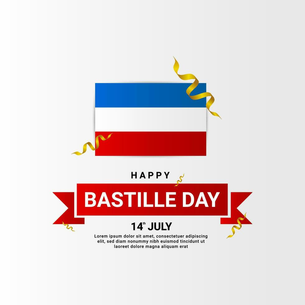 happy bastille day background, suitable for posters, backgrounds, stickers and others vector