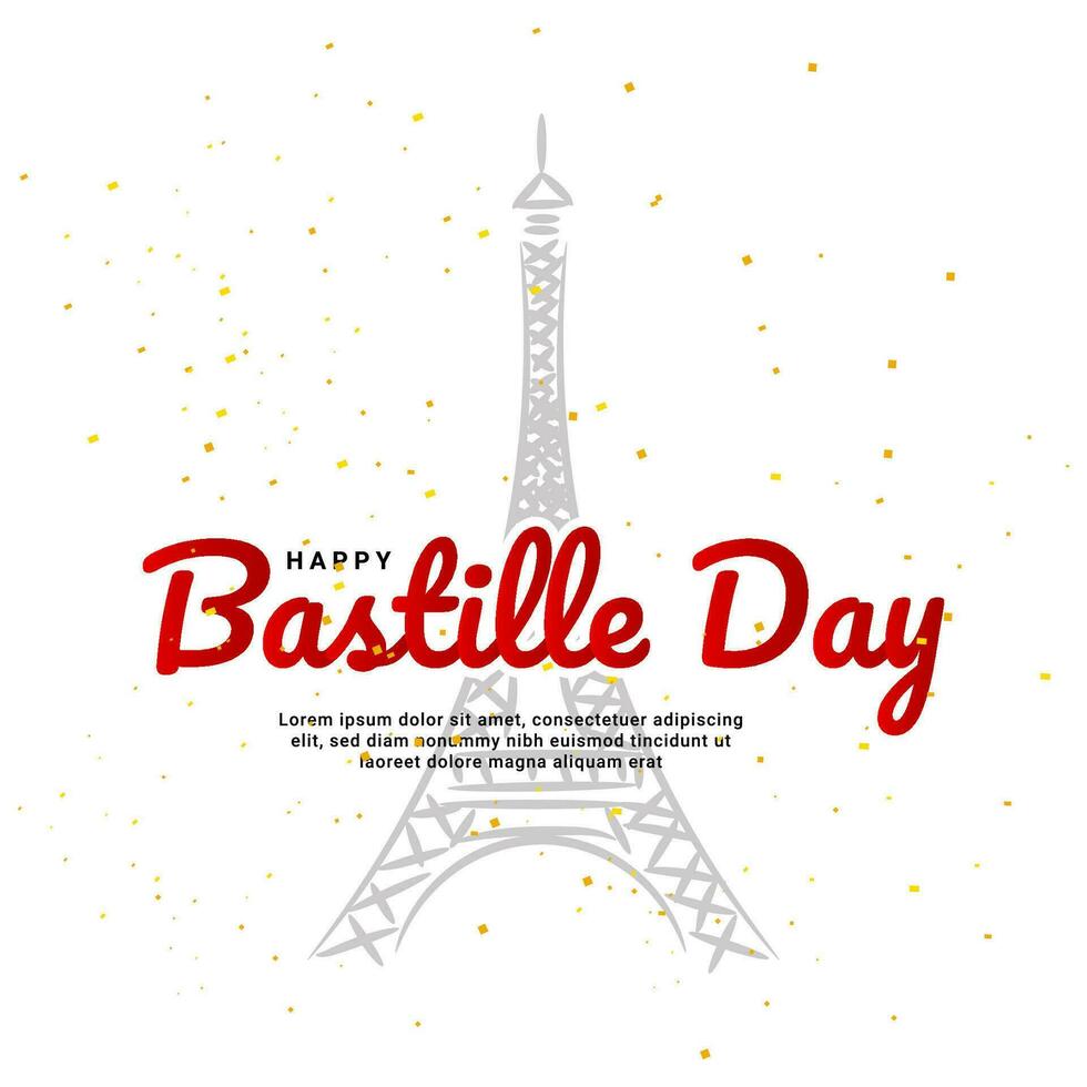 happy bastille day background, suitable for posters, backgrounds, stickers and others vector