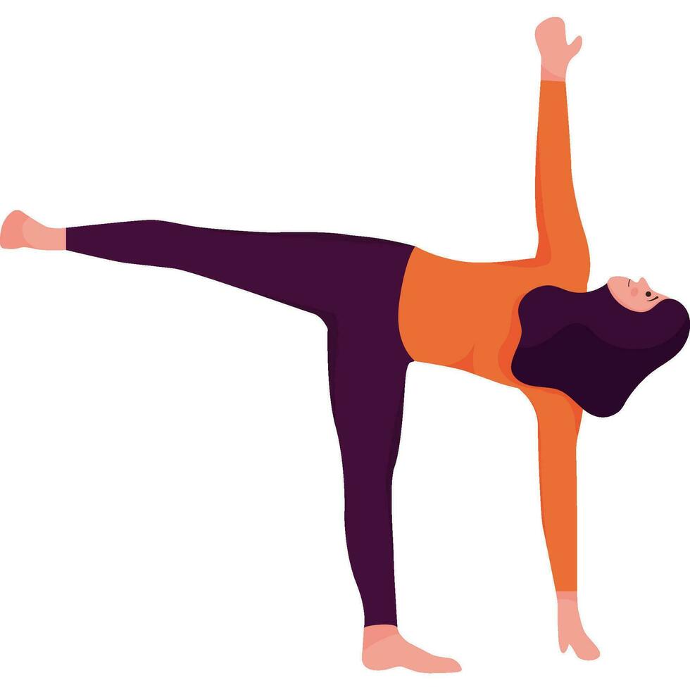 Half yoga asana pose illustration vector