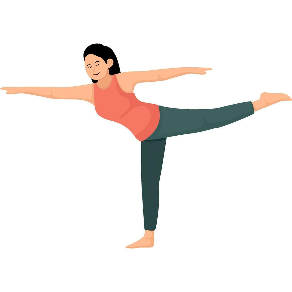 Standing yoga asana pose illustration vector