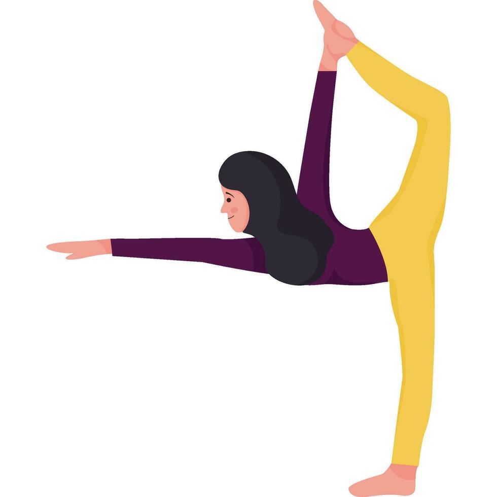 standing yoga asana pose illustration vector
