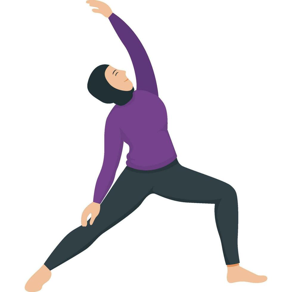 Reverse yoga asana pose illustration vector