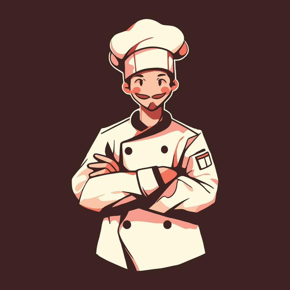 cocinero mascota logo diseño. restaurante logo vector