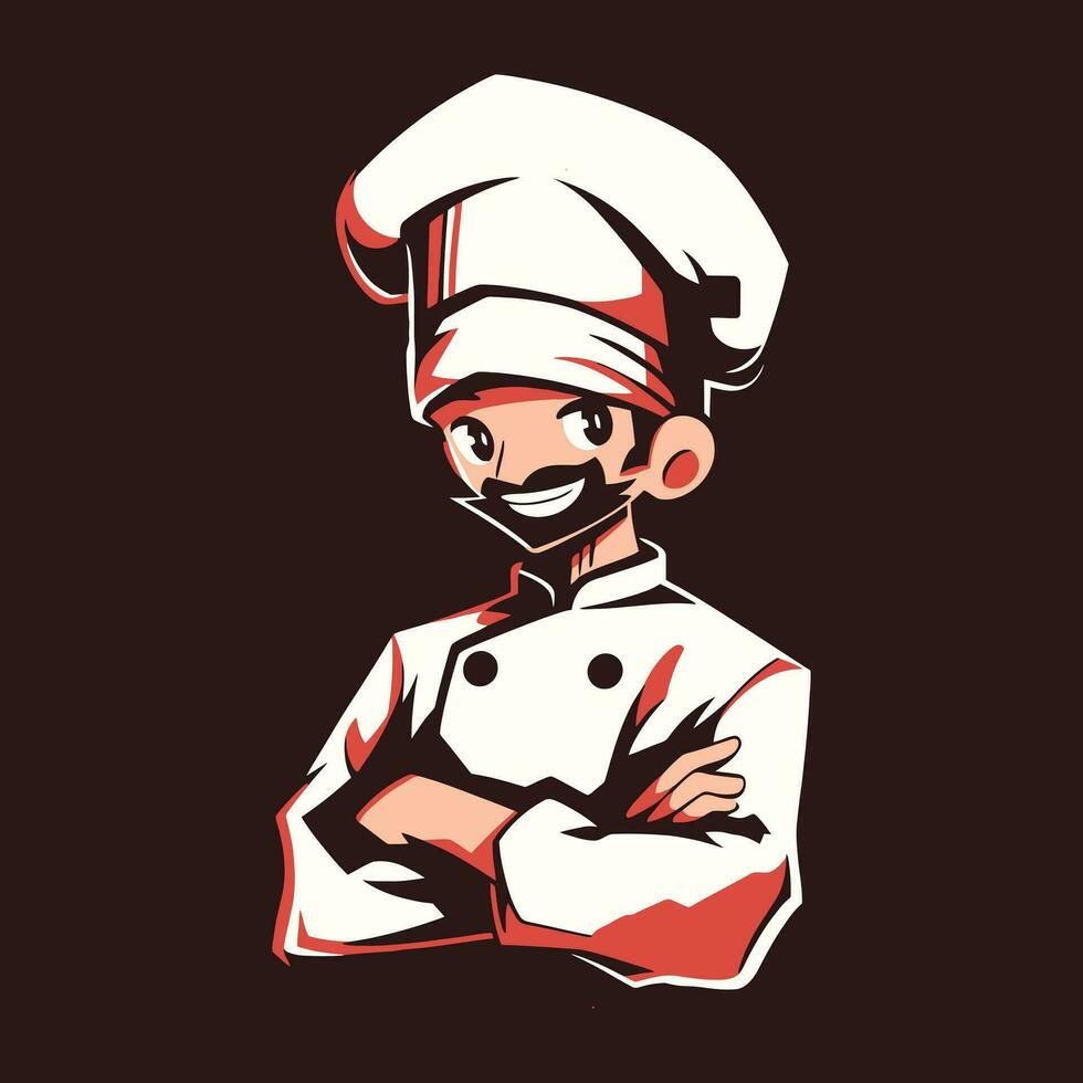 chef mascot logo design. restaurant logo vector