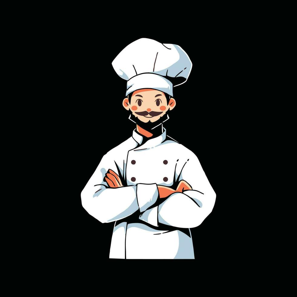 cocinero mascota logo diseño. restaurante logo vector