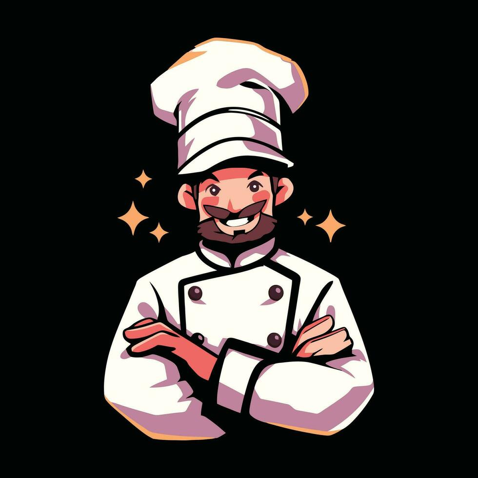 chef mascot logo design. restaurant logo vector