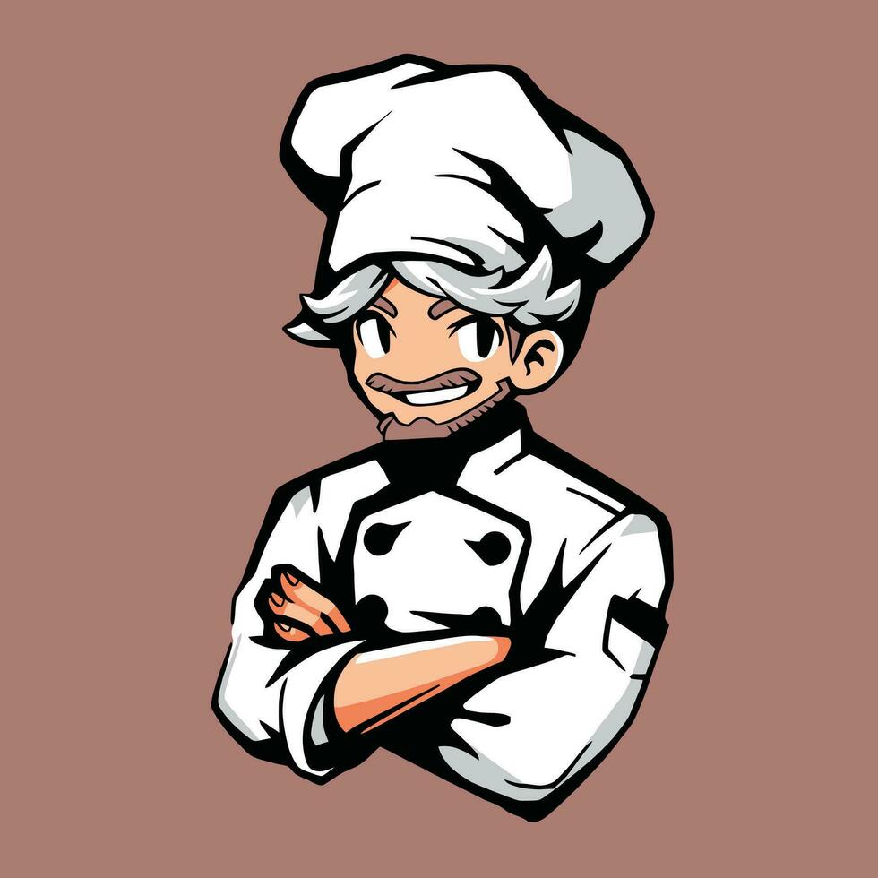 chef mascot logo design. restaurant logo vector