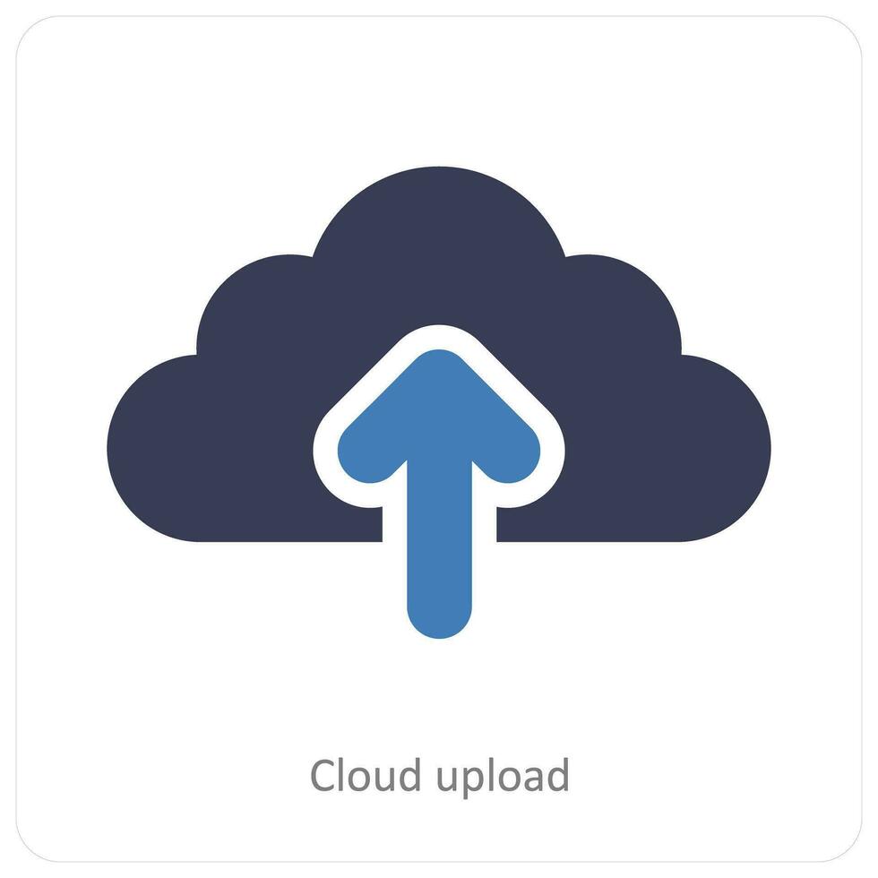 Cloud Upload and cloud computing icon concept vector