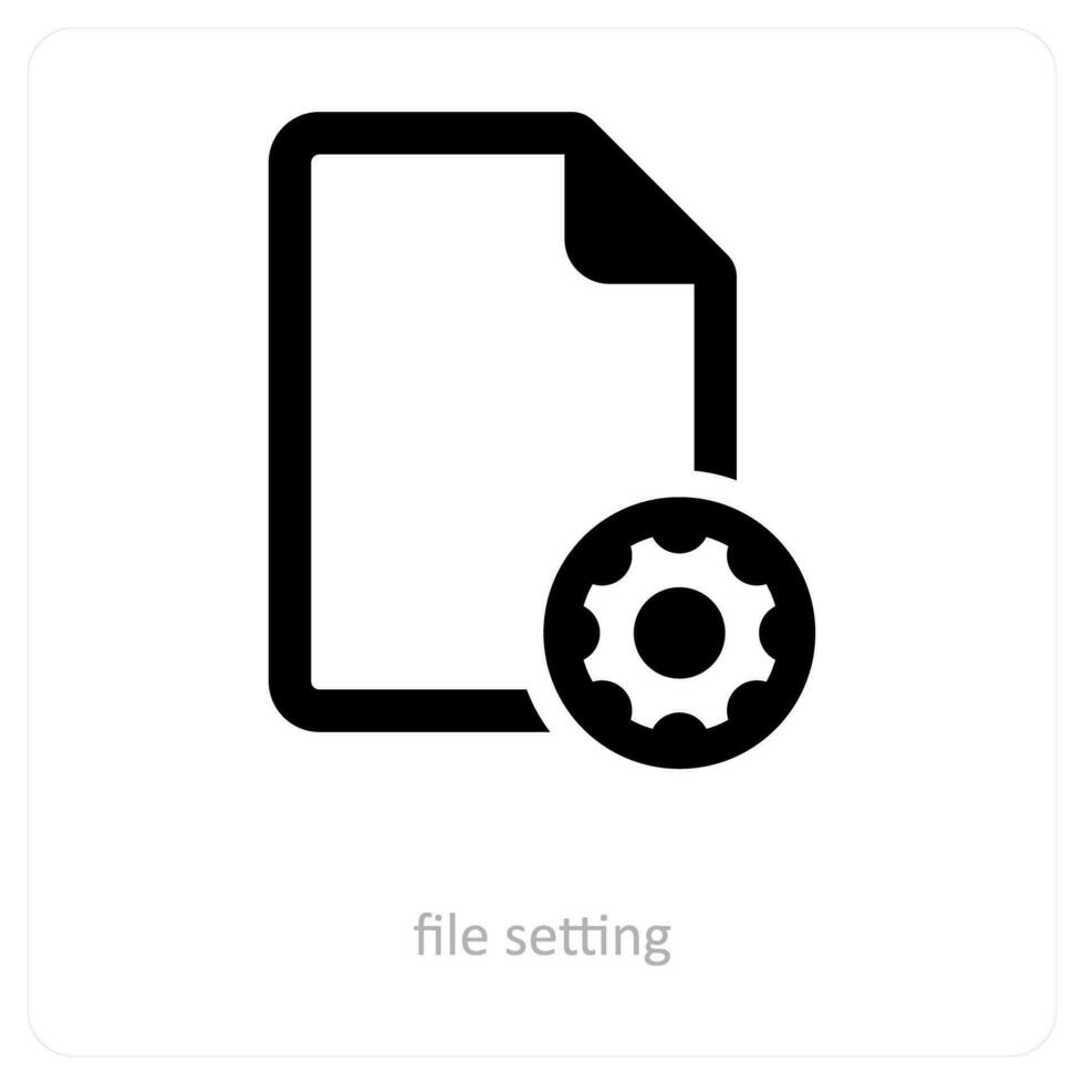 File Setting and file icon concept vector