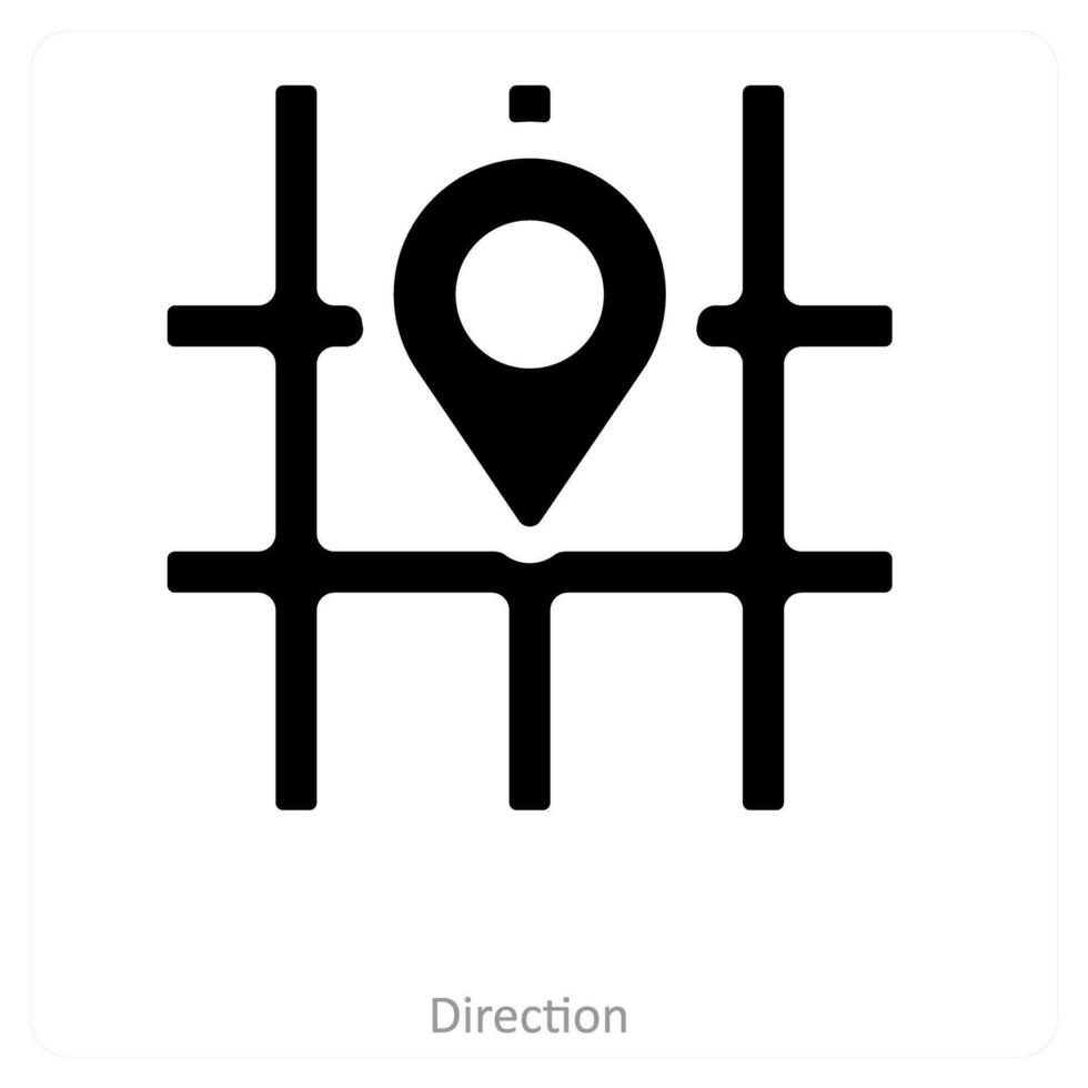 direction and location icon concept vector