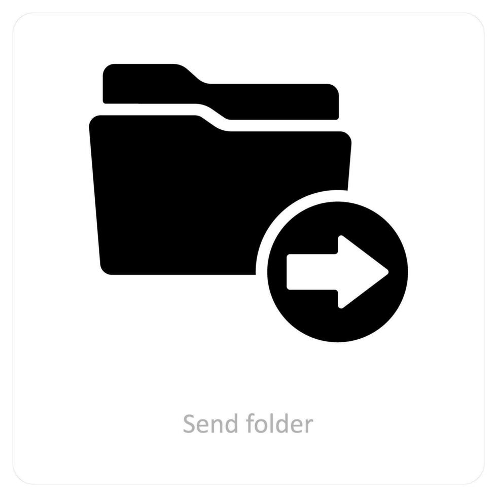 Send Folder and file icon concept vector