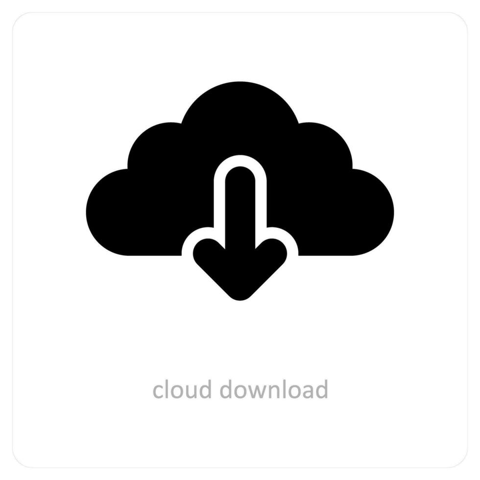 Cloud Download and arrow icon concept vector