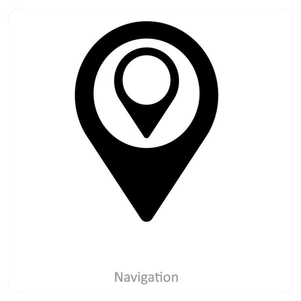 address book and location icon concept vector
