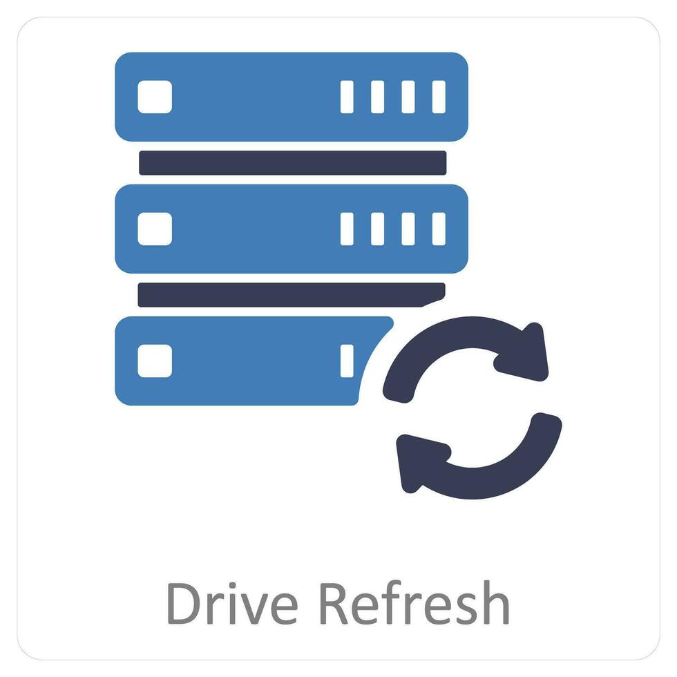 Drive refresh and reload icon concept vector
