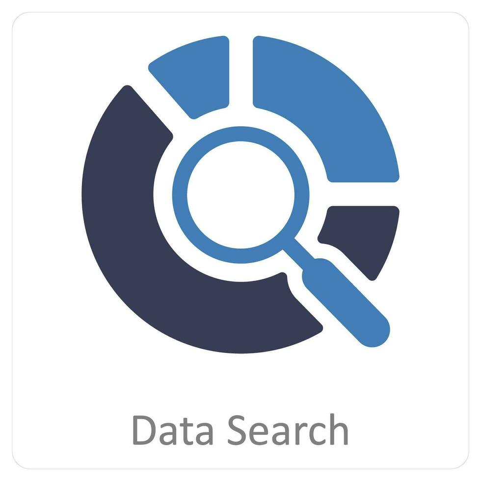 data search and database icon concept vector