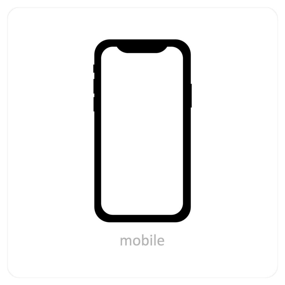 Mobile and phone icon concept vector