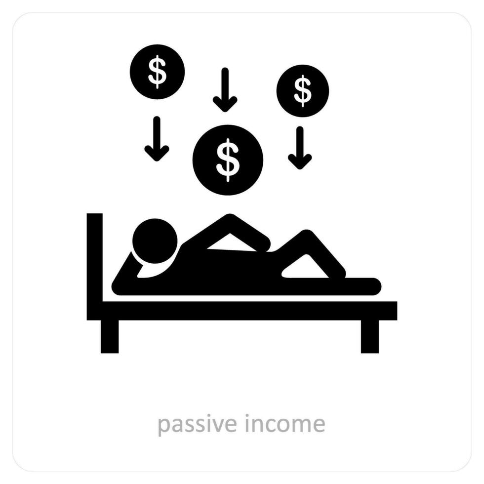 Passive Income and cash icon concept vector