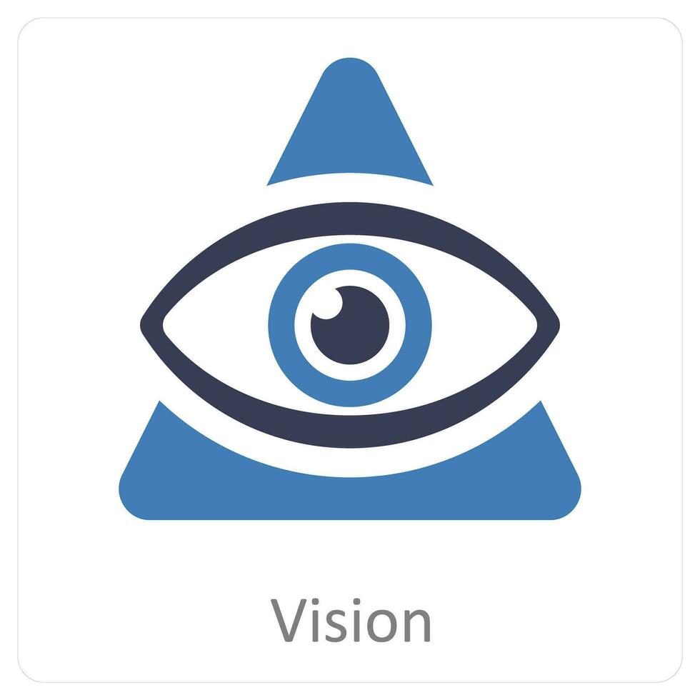 vision and see icon concept vector