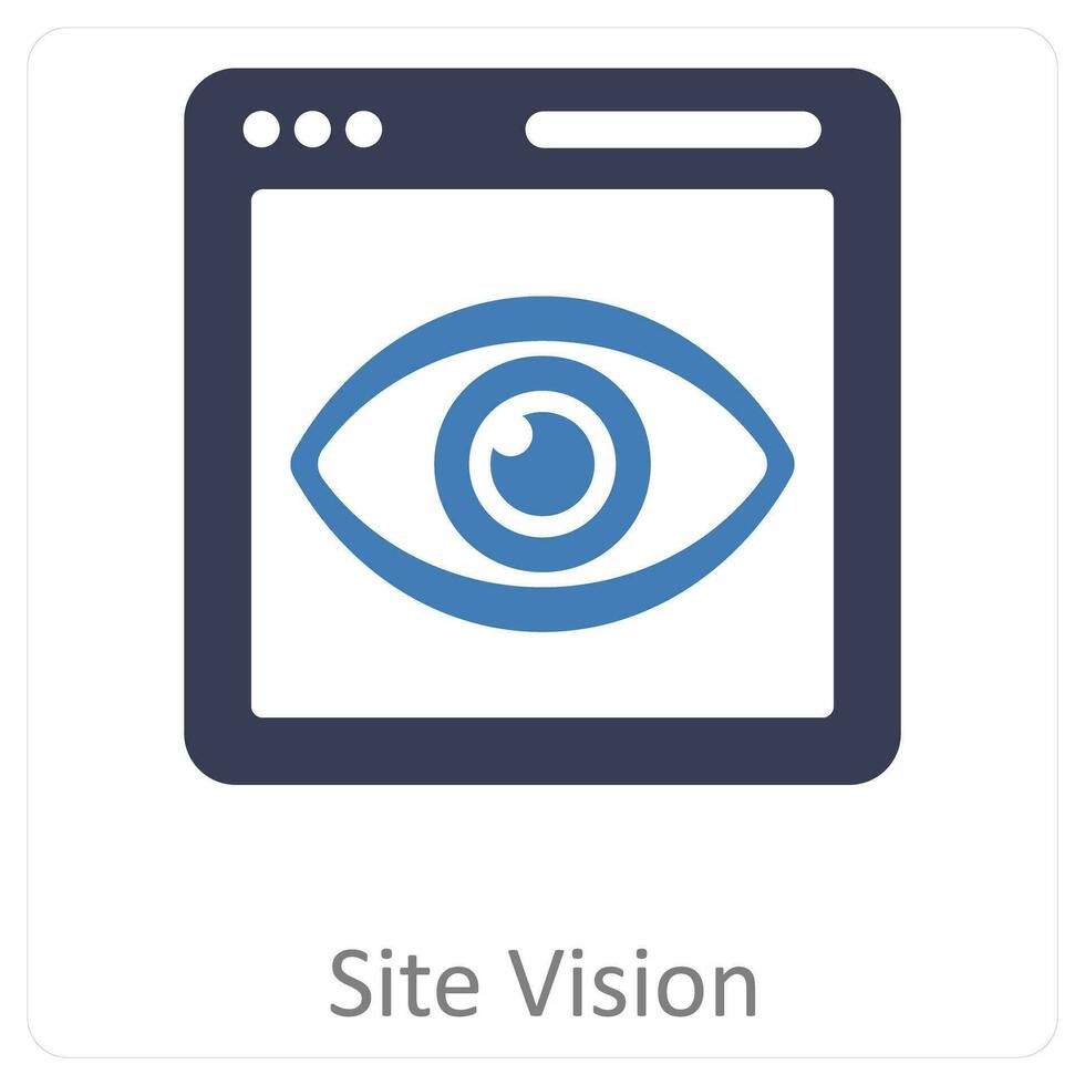 site vision and web icon concept vector