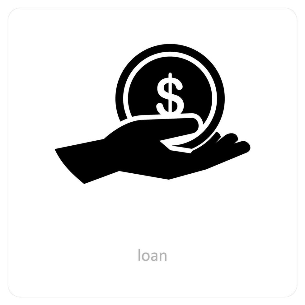 Loan and mortgage icon concept vector