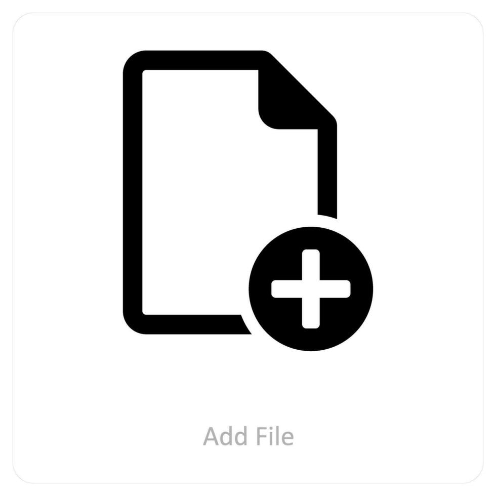 añadir archivo y crear archivo icono concepto vector