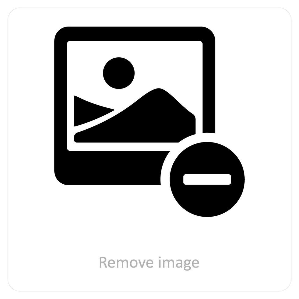 Remove Image and image icon concept vector