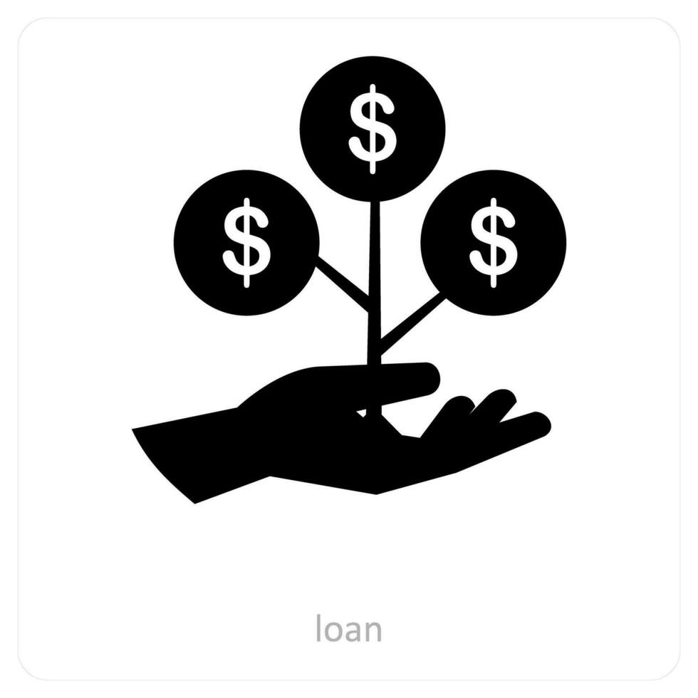 Loan and mortgage icon concept vector