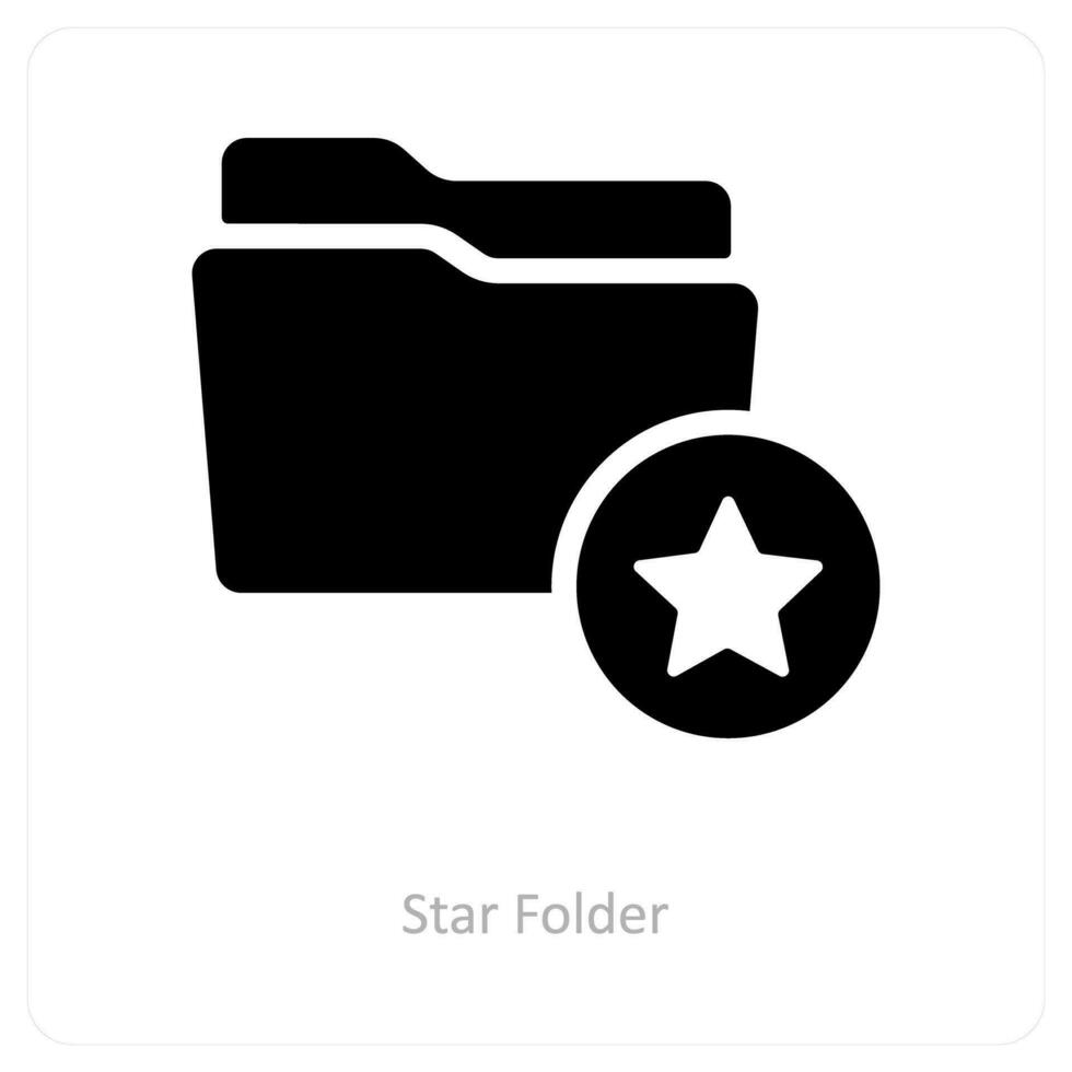 Star Folder and favorite folder icon concept vector