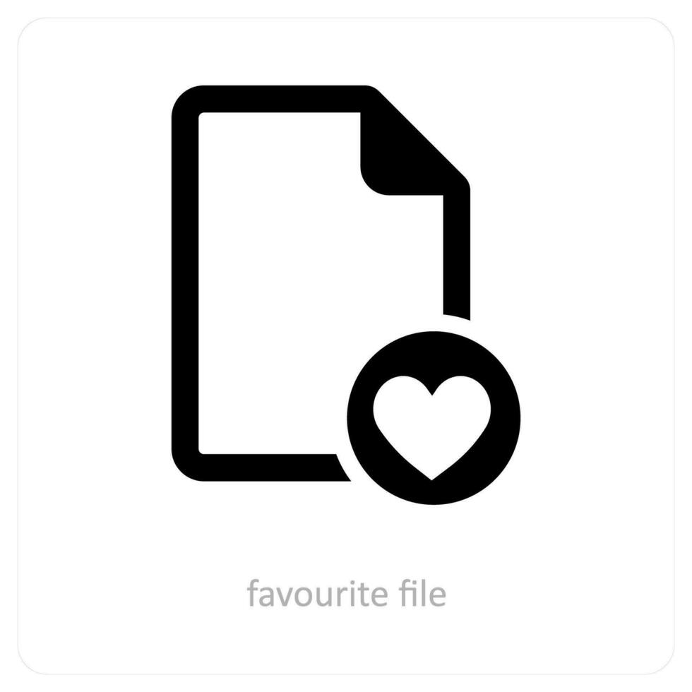 Favorite File and file icon concept vector