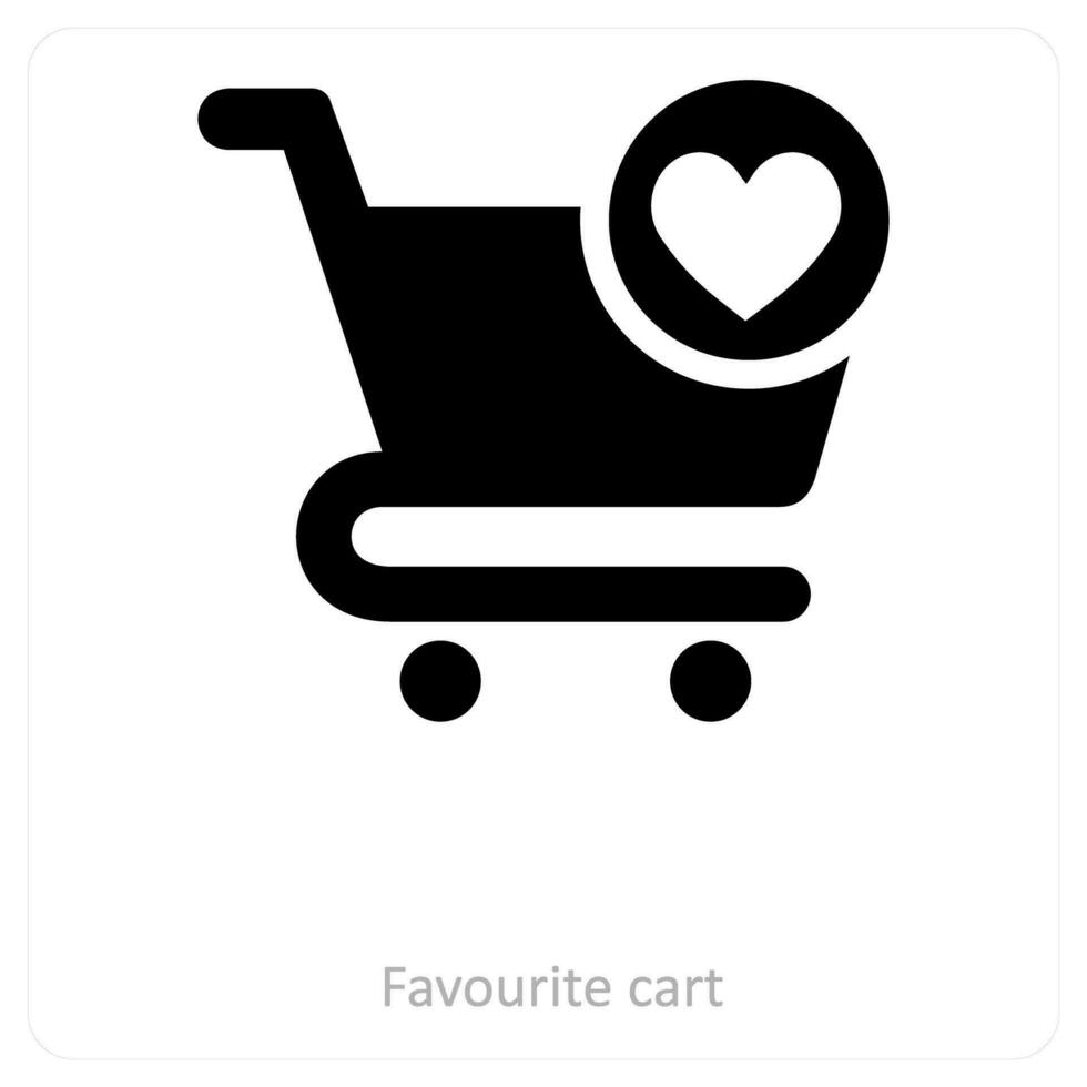 Favorite Cart and cart icon concept vector