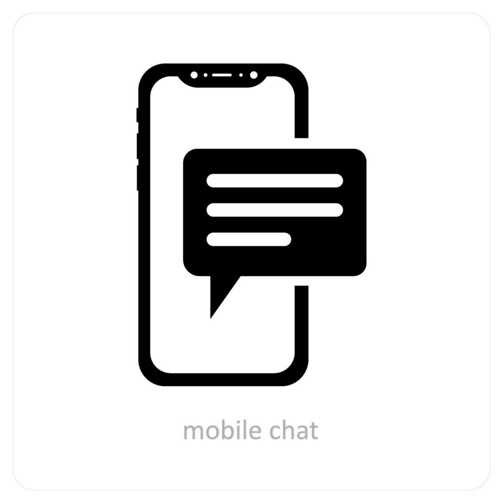 Mobile Chat and message icon concept vector