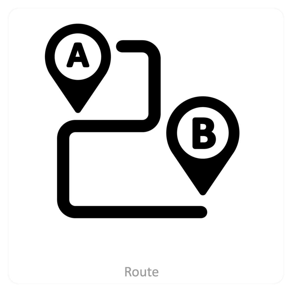 la carretera ubicación y alfiler icono concepto vector