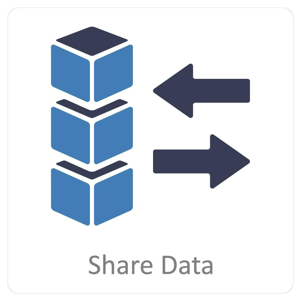 share data and document icon concept vector