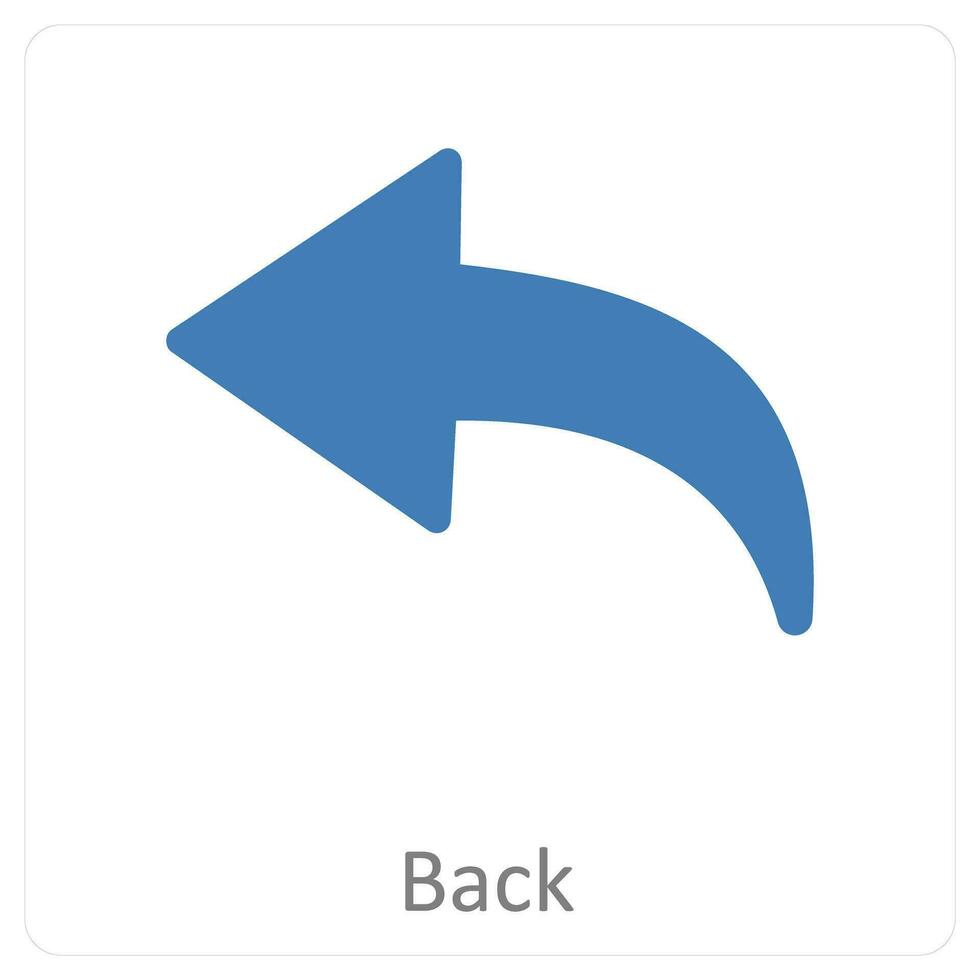 back and arrow icon concept vector