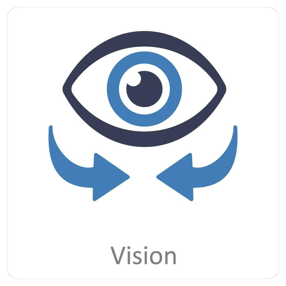 vision and see icon concept vector