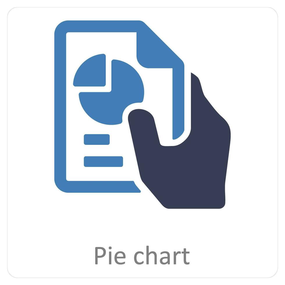 pie chart and statistics icon concept vector