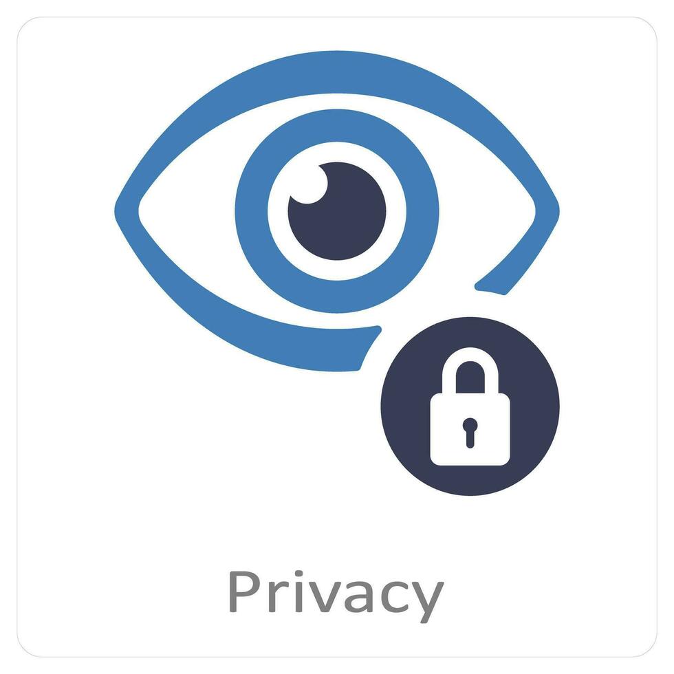 privacy and visibility icon concept vector