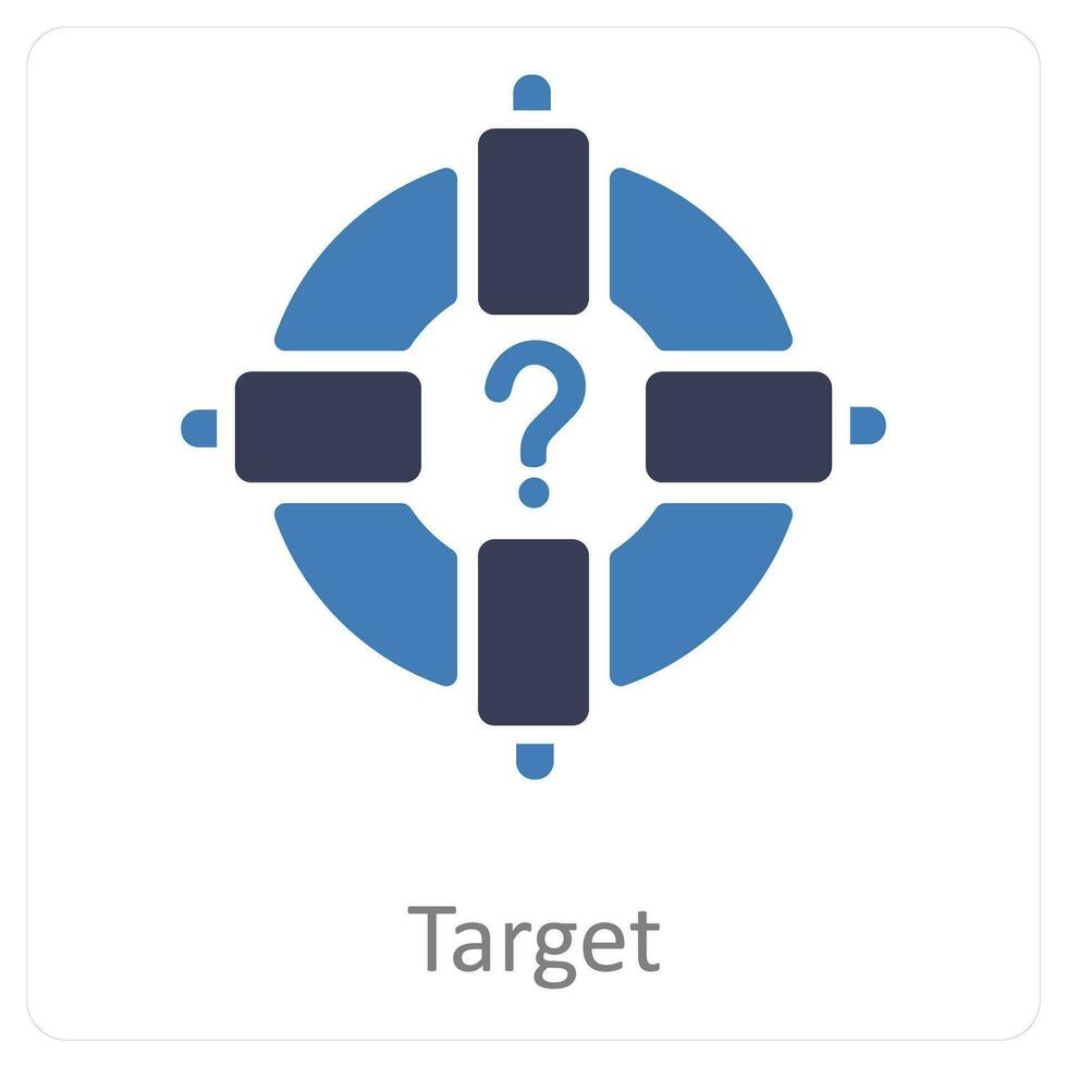 target and life saver icon concept vector