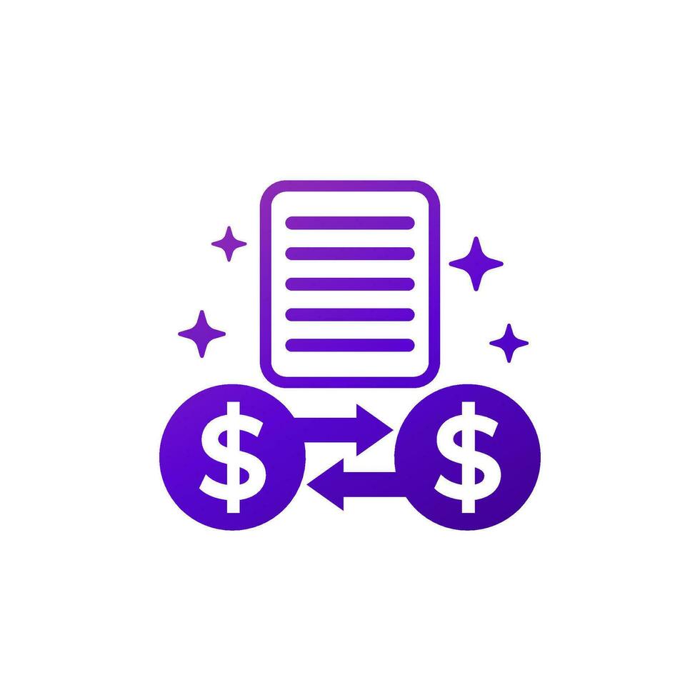 transaction info icon on white vector