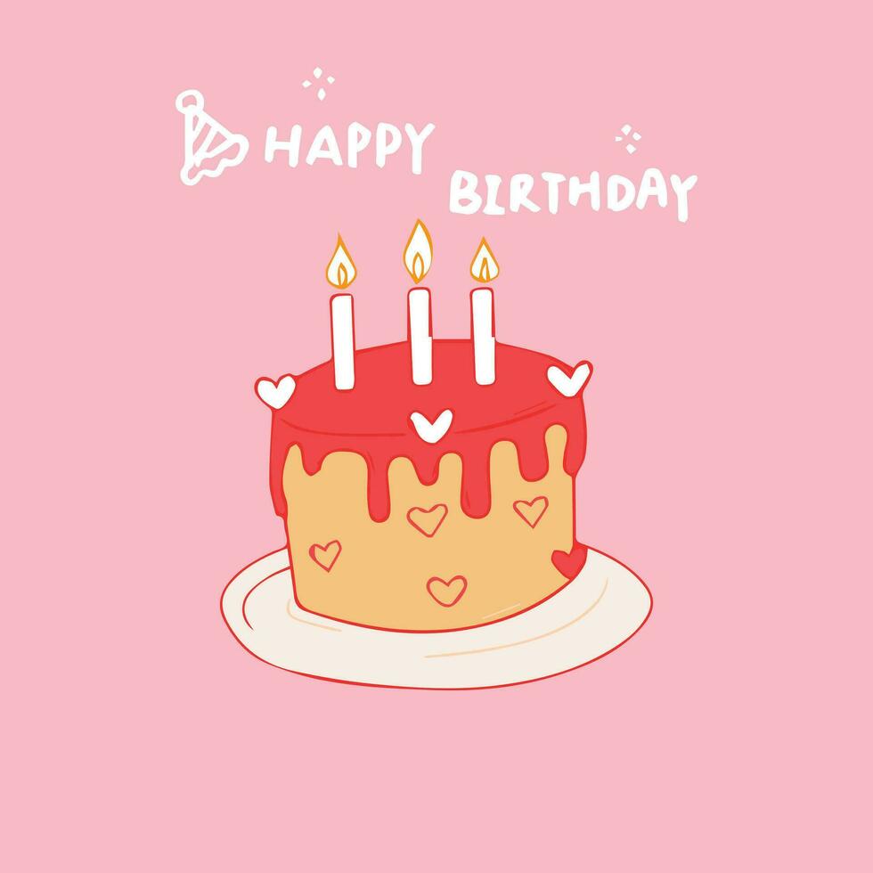 Birthday Cakes. Birthday Party Elements vector