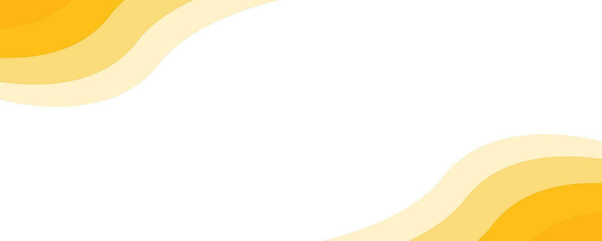 White and yellow modern abstract wide banner with geometric shapes. Yellow and white abstract background. Vector illustration