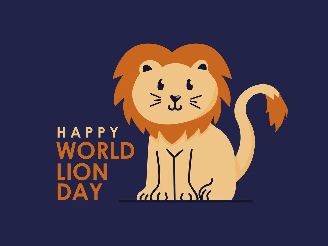 happy world lion day background template vector 26266361 Vector Art at
