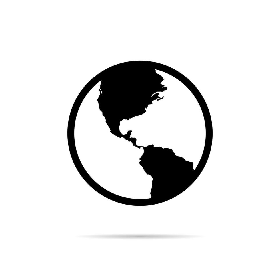 Social media public globe icon vector. Earth, world sign symbol vector