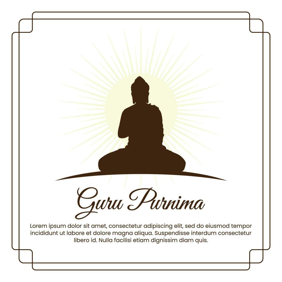 Vector Graphic of Guru Purnima celebrated on Hindu month of Ashadha. Celebration in India and Nepal