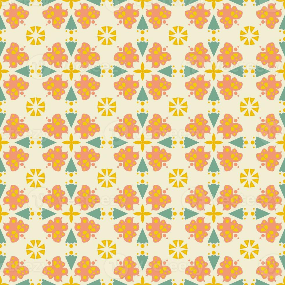 Nature Seamless Pattern Garden Floral Background Damask Art photo