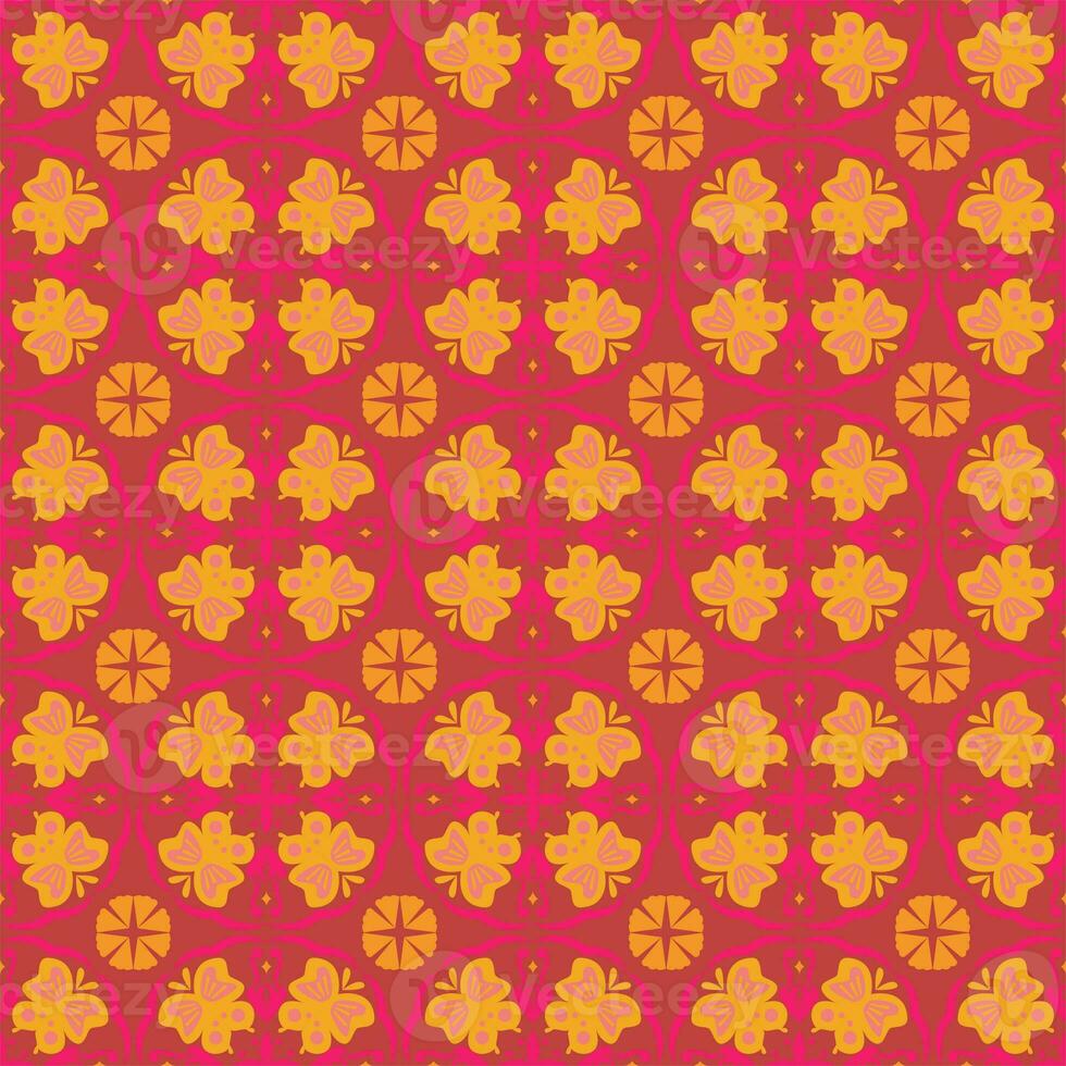 Garden Nature Seamless Pattern Floral Background Damask Art photo