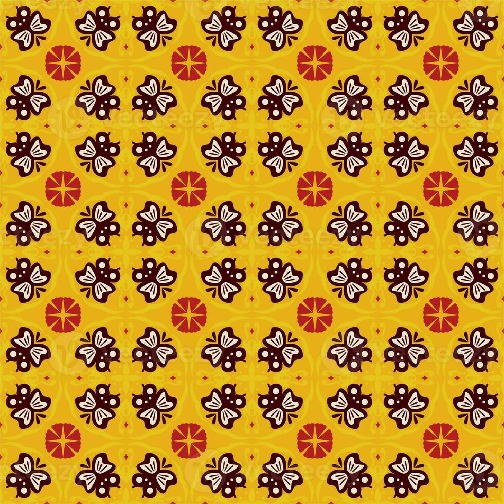 Nature Seamless Pattern Garden Floral Background Damask Plant Aboriginal Ornament Art photo