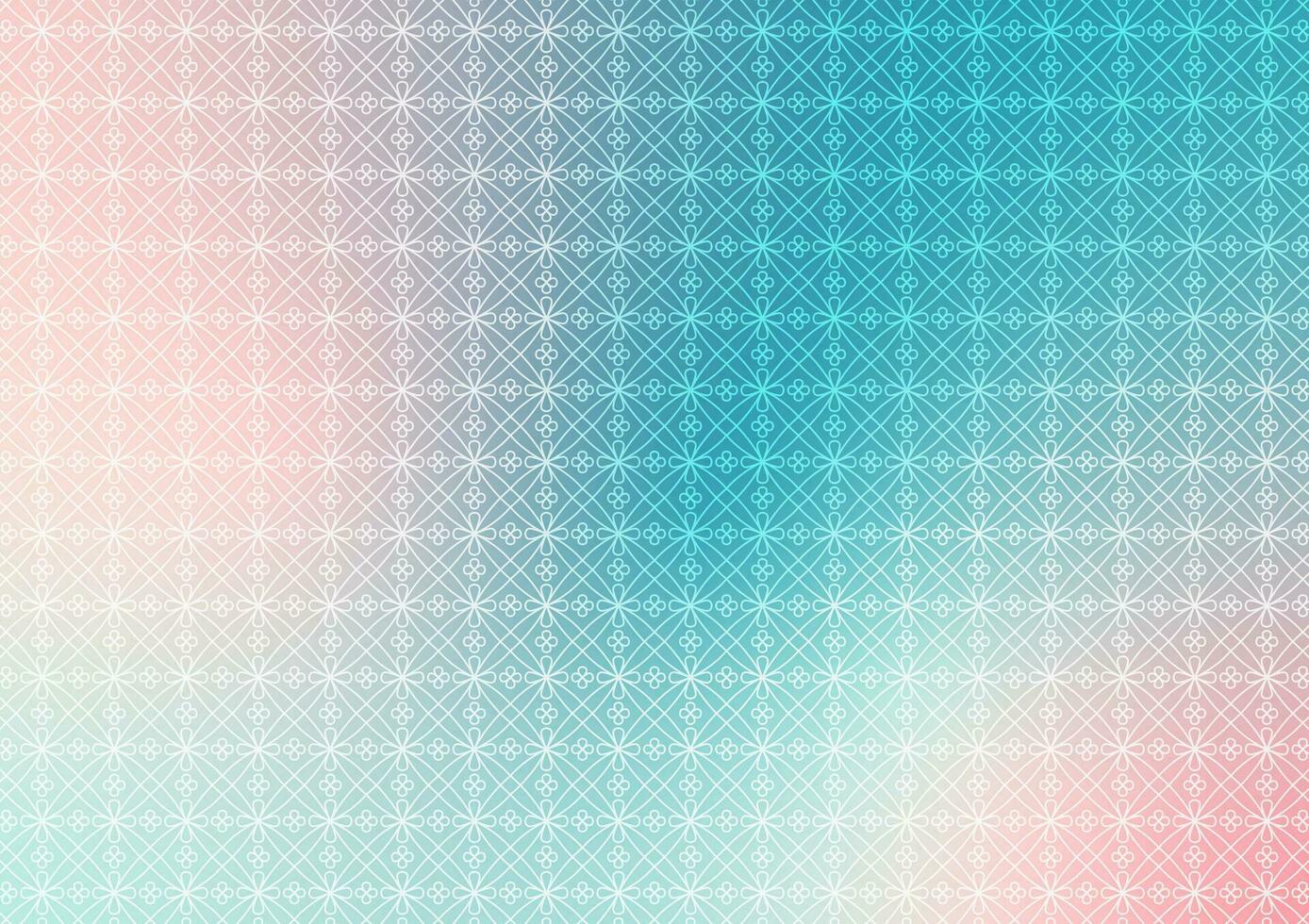 Flower geometric gradient blue pattern line presentation background vector