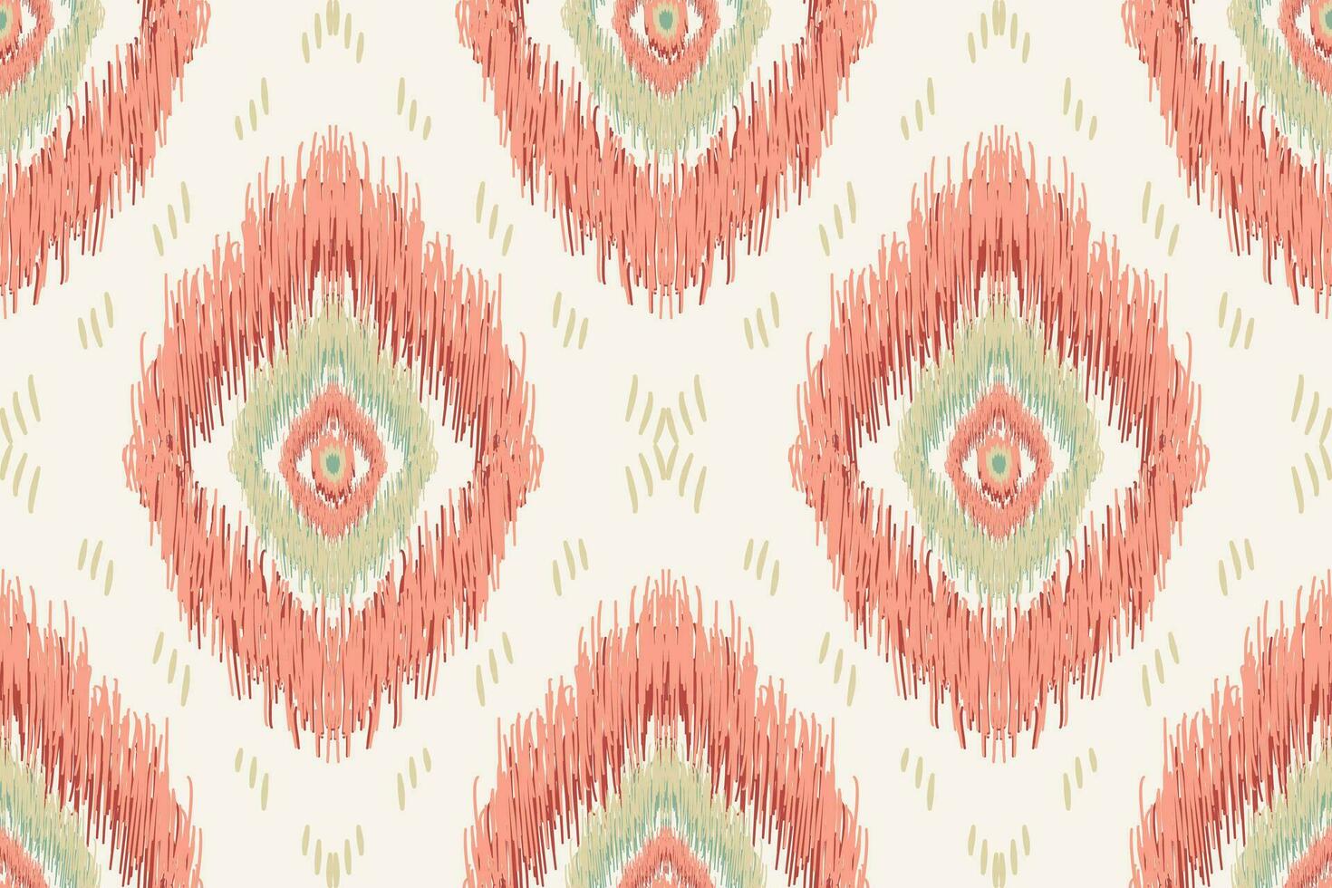 Ikat floral paisley embroidery on white background.Ikat ethnic oriental seamless pattern traditional.Aztec style abstract vector illustration.design for texture,fabric,clothing,wrapping,decoration.